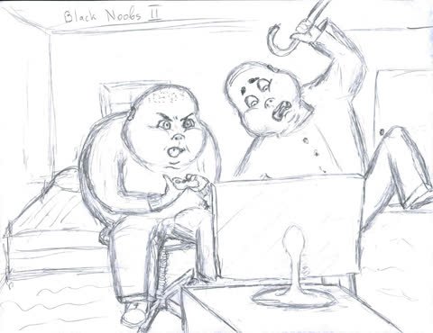Black Noob 2 — drawing